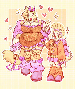 accessory anthro backpack bell belly biped bow_ribbon breasts cellphone clothing duo electronics female fishnet_clothing fishnet_legwear flip_phone furgonomics gem hair_accessory hair_bow hair_ribbon handbag heart_in_mouth holding_object holding_phone jewelry leash leg_warmers legwear necklace pearl_(gem) pearl_necklace phone ribbons simple_background size_difference smile sweater tail tail_accessory tail_bell topwear yellow_background cammypuppy canid canine canis domestic_dog mammal hi_res restricted_palette