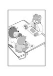 2021 absurd_res anthro bear beargarbage boo-boo_bear border butt cindy_bear clothing comic food hanna-barbera hat headgear headwear hi_res humanoid_hands jellystone_(hbo_max) male mammal monochrome shirt sitting topwear white_border yogi_bear yogi_bear_(character)