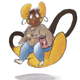 anthro barefoot belly big_tail black_coded bottomwear breasts brown_body brown_fur cheek_spots clothed clothing ear_piercing ear_ring fangs feet female floating flower_on_head fur heart_print holding_object hoodie hoop_ear_ring huge_tail long_tail looking_at_viewer markings medium_breasts mole_(marking) mole_on_cheek open_mouth open_smile pants person_of_color piercing prehensile_tail ring_piercing shortstack sitting_on_tail slightly_chubby slightly_chubby_anthro slightly_chubby_female smile smiling_at_viewer solo tail teeth topwear wide_hips yellow_nose bouncy_brown_bear nintendo pokemon deecie_(caudle) fan_character alolan_form alolan_raichu generation_7_pokemon mammal pokemon_(species) regional_form_(pokemon) shiny_pokemon 1:1 digital_media_(artwork) full-length_portrait hi_res portrait