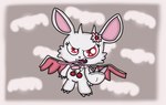 claws cloud fangs feet female flower horn jewelry long_tongue nails necklace obscured_tail open_mouth plant sharp_nails sharp_toenails solo spread_wings teeth toenails toes tongue white_body wings harmony_bunny jewelpet sanrio sega sega_fave ruby_(jewelpet) gargoyle lagomorph leporid mammal rabbit