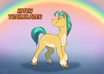 feral male outline rainbow smile solo sunny_way hasbro mlp_g5 my_little_pony my_little_pony:_a_new_generation hitch_trailblazer_(mlp) earth_pony equid equine horse mammal pony digital_media_(artwork)