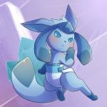 ambiguous_gender blue_body blue_fur blue_sclera blush clean_diaper clothed clothing diaper diaper_only feral floating fur paws solo topless wearing_diaper rugia1992 nintendo pokemon eeveelution generation_4_pokemon glaceon pokemon_(species) 1:1 2015