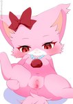 accessory anthro anus blush bow_ribbon facial_tuft female fur genitals hair_accessory hair_bow hair_ribbon jewelry navel necklace pink_body pink_fur presenting presenting_pussy pussy red_eyes ribbons semi-anthro simple_background solo spread_legs spreading tuft urethra white_background y_anus clovergame0 jewelpet sanrio sega sega_fave garnet_(jewelpet) domestic_cat felid feline felis mammal persian_cat 2023 artist_name hi_res