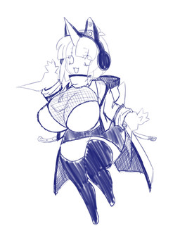 anthro arm_spikes belt_buckle big_breasts blue_body blue_outline bottomwear breasts buckle clothing coat electricity electronics female fishnet_clothing gesture hair hankerchief headphones hoodie horn legwear lightning_bolt looking_at_viewer open_mouth outline short_hair shortstack skirt solo spikes spikes_(anatomy) stockings thick_thighs thigh_highs topwear vita_(djrgb)_(nickzilla) waving waving_at_viewer zacianswords nintendo pokemon electricity_creature electricity_humanoid elemental_creature elemental_humanoid generation_4_pokemon ghost humanoid pokemon_(species) rotom spirit hi_res sketch