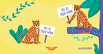 ambiguous_gender duo environmentalism mexico plant simple_background text tren_maya yellow_background unknown_artist real_world felid jaguar mammal pantherine hi_res spanish_text