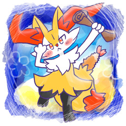 :< ambiguous_anthro ambiguous_gender anthro biped blush blush_stickers digitigrade dipstick_tail food front_view head_tilt holding_map holding_object looking_at_viewer markings object_in_tail on_one_leg shrimp_(food) solo standing tail tail_markings annyui0611 nintendo pokemon braixen canid generation_6_pokemon mammal pokemon_(species) 1:1 2024 digital_drawing_(artwork) digital_media_(artwork) full-length_portrait hi_res japanese_description portrait translated_description