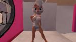 anthro areola blonde_hair breasts clothing female green_eyes hair looking_at_viewer nipples panties smile solo teeth underwear sumeriandragon looney_tunes warner_brothers lola_bunny lagomorph leporid mammal rabbit 16:9 3d_(artwork) digital_media_(artwork)