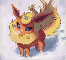 :3 ambiguous_gender antennae_(anatomy) blue_eyes feral fluffy fluffy_tail fur grey_body group insect_wings orange_body orange_fur paws size_difference snow steamy_breath tail white_body wings yellow_body yellow_fur dietranch nintendo pokemon arachnid arthropod cutiefly eeveelution flareon generation_1_pokemon generation_5_pokemon generation_7_pokemon generation_9_pokemon gimmighoul gimmighoul_(roaming_form) joltik pokemon_(species) 2025 hi_res signature