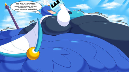 armor back_rolls belly belly_rolls beverage big_belly blue_body blue_eyeshadow blue_scales blue_sky breasts butt chubby_cheeks clothed clothing drinking e_tank eyelashes eyes_closed eyeshadow fat_arms fat_rolls feederism female gloves handwear headgear helmet holding_beverage holding_object huge_belly hyper hyper_belly machine makeup melee_weapon mermaid_tail morbidly_obese morbidly_obese_female morbidly_obese_humanoid obese obese_female obese_humanoid outside overweight overweight_female overweight_humanoid polearm repeated_text scales side_view sky solo split_form stuffing tail text thick_tail thought_bubble thoughts trident weapon weight_conscious weight_gain shweetmagnet capcom mega_man_(series) megaman_(classic) splash_woman aquatic humanoid merfolk robot robot_humanoid robot_master 16:9 2025 absurd_res digital_drawing_(artwork) digital_media_(artwork) english_text hi_res widescreen
