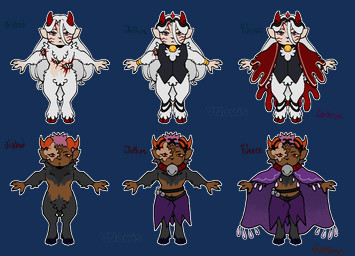 ambiguous_gender bell bell_belt bell_collar black_body black_clothing black_fur black_markings blue_claws bottomless claws clothed clothing collar crossed_arms digitigrade duo fur hair hooves horn long_hair male markings pantsless pink_eyes pink_hair purple_clothing red_clothing red_eyes red_horn red_markings shawl shirt shirt_only shirtless simple_background skirt_only text topwear topwear_only transparent_background white_body white_fur white_hair wool_(fur) puppetmaster13uwu cult_of_the_lamb demon_slayer jujutsu_kaisen kimetsu_no_yaiba massive_monster_(studio) muzan_kibutsuji sukuna_(jujutsu_kaisen) animal_humanoid bovid bovid_humanoid caprine caprine_humanoid goat_humanoid humanoid mammal mammal_humanoid sheep_humanoid alpha_channel model_sheet