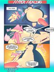 3:4 anthro audino balls big_balls big_breasts big_penis bodily_fluids breasts comic cum dialogue digital_media_(artwork) duo english_text erection eyes_closed female fur generation_1_pokemon generation_5_pokemon genital_fluids genitals goopyarts hair hi_res huge_balls huge_breasts huge_penis hyper hyper_genitalia hyper_penis male male/female mammal nintendo nipples nude overweight penis pokemon pokemon_(species) pussy raina_(goopyarts) simple_background slightly_chubby smile snorlax text thick_thighs wide_hips