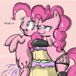 1:1 2012 blue_eyes cutie_mark dildo duo earth_pony equid equine female female/female feral friendship_is_magic hair hasbro horse kinkie_pie mammal my_little_pony pink_hair pinkie_pie_(mlp) pony quadruped sex_toy sirachanotsauce square_crossover strapon tail text