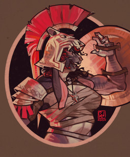 5_fingers anthro armor bent_arm breasts chest_wraps countershade_neck countershade_torso countershading fangs female fingers flowing_hair fur glistening glistening_eyes glistening_lips glistening_nose grey_body grey_fur hair headgear helmet holding_object holding_shield humanoid_hands iris jewelry lips logo long_hair looking_aside medium_breasts multicolored_body multicolored_fur muscular muscular_anthro muscular_arms muscular_female necklace open_mouth open_smile pendant pink_lips pink_nose red_eyes red_hair shield shoulder_pads smile solo teeth thick_bottom_lip tongue two_tone_body two_tone_fur warrior white_body white_fur wraps squiddrz felid mammal pantherine 2023 absurd_res artist_logo dated digital_drawing_(artwork) digital_media_(artwork) hi_res