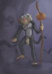 anthro bottomwear bulge clothing loincloth male solo unrealrui disney the_lion_king rafiki baboon haplorhine mammal mandrill monkey old_world_monkey primate absurd_res hi_res sketch