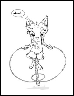 3_toes anthro barefoot big_pupils bottomwear clothing feet female fur holding_object imminent_danger jersey jump_rope long_tail looking_down markings midair pointy_ears pupils shirt shorts simple_background solo speech_bubble spots spotted_body spotted_fur tail text text_on_clothing toes topwear young ruffu pepper_in_the_sandbox pepper_(ruffu) felid feline mammal serval digital_drawing_(artwork) digital_media_(artwork) low_res monochrome sketch