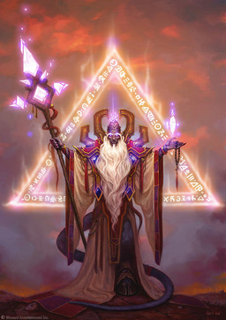 5_fingers beard cloud facial_hair fingers front_view glowing glowing_eyes holding_jewelry holding_object holding_staff hooves jewelry magic male not_furry purple_body solo staff standing tail white_beard white_facial_hair wei_wang blizzard_entertainment warcraft prophet_velen draenei humanoid 2006 hi_res official_art