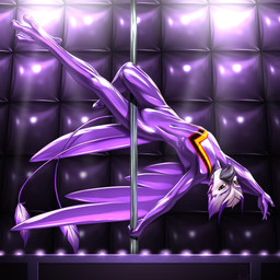 anthro clothing dancing pole pole_dancing solo stage upside_down mykegreywolf avian bird 1:1 2020 absurd_res hi_res