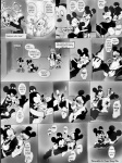 3:4 anthro bdsm bondage bound brush collar comic disney disney's_house_of_mouse dominant dominant_female duo english_text erection female forced genitals greyscale group handjob hi_res kiss_on_lips kissing leash male mammal mickey_mouse minnie_mouse monochrome mouse murid murine penile penis rape rodent sex submissive tail text twistedterra