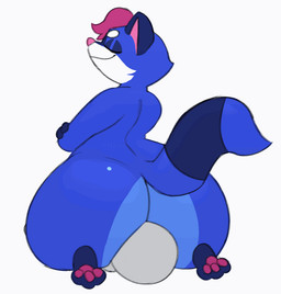 anal anthro big_butt bottom_heavy bottomless bottomless_anthro butt clothed clothing facesitting grey_body grey_skin huge_butt oral raccoon_ears raccoon_tail rimming sex sitting sitting_on_another solo thick_thighs wide_hipped_anthro wide_hipped_female wide_hips iamapoliceman mammal procyonid raccoon 2d_animation animated