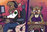 anthro blush cunnilingus distracted distraction drawing drawing_(object) duo fellatio female livestream male male/female oral penile sex under_table vaginal badbitch_bidoof nintendo pokemon shep_(badbitch_bidoof) taylor_the_rat bidoof generation_4_pokemon pokemon_(species) prehensile_tailed_rat hi_res