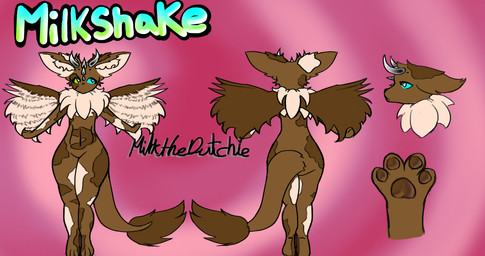 ambiguous_gender anthro blue_eyes brown_body brown_fur fur heterochromia lime_eyes solo white_body white_fur broken907585 mythology dragon furred_dragon furred_scalie mythological_creature mythological_scalie scalie absurd_res hi_res model_sheet herm_(lore)