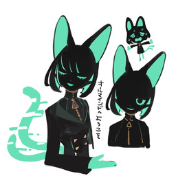 2_tails alternate_species anthro anthrofied artificial_intelligence black_hair bodily_fluids chibi clothing eyelashes eyes_closed female formal_wear furrification hair half-closed_eyes hologram kemono multi_tail narrowed_eyes nervous office_lady one_eye_closed simple_background smile solo sweat sweatdrop tail teal_body teal_hair text white_background wink maio_hage_(artist) armored_core_(series) armored_core_vi:_fires_of_rubicon asian_mythology east_asian_mythology fromsoftware japanese_mythology mythology allmind domestic_cat felid feline felis mammal nekomata robot_anthro yokai japanese_text