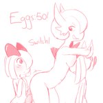 anthro big_penis breasts_on_face erecction female genitals group larger_female male male/female penis size_difference small_but_hung smaller_male trio tingtongten nintendo pokemon gardevoir generation_3_pokemon kirlia pokemon_(species) 1:1 monochrome sketch