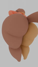 ambiguous_gender anthro big_butt biped butt butt_focus clothing fisheye_lens markings multicolored_body rear_view shaking_butt simple_background solo spots spotted_body tail thick_thighs white_background wide_hips dege3 domestic_cat felid feline felis mammal 3d_(artwork) 3d_animation 9:16 absurd_res animated digital_media_(artwork) hi_res loop no_sound short_playtime webm