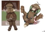 anthro anus balls bodily_fluids bottomwear clothed clothing crossdressing fur genitals legwear male musk musk_clouds pantyhose penis skirt solo sweat tail torn_clothing torn_legwear torn_pantyhose underwear bunihud animal_crossing nintendo digby_(animal_crossing) canid canine canis domestic_dog mammal shih_tzu toy_dog absurd_res hi_res