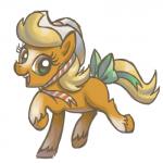 1:1 2012 accessory blonde_hair brown_body brown_eyes brown_fur clothing digital_media_(artwork) equid equine female feral fur furgonomics hair happy hasbro hat headgear headwear hooves horse mammal my_little_pony my_pretty_pony needsmoarg4 open_mouth open_smile pony pre-g4 quadruped ribbons simple_background smile solo tail tail_accessory tail_ribbon white_background white_clothing white_hat white_headwear