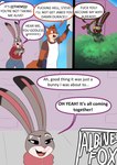 albinefox anthro antisemitism canid canine dialogue disney english_text eyewear fan_character female fox gideon_grey goggles group gun hi_res judy_hopps lagomorph leporid male mammal profanity rabbit ranged_weapon red_fox simple_background speech_bubble text thick_thighs triple_parentheses true_fox weapon zootopia