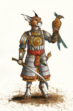 abstract_background ambiguous_gender anthro armor beak belt biped blue_body blue_feathers brown_body brown_feathers brown_fur carrying_another cuirass dagger digitigrade duo ear_piercing ear_ring ear_tuft feather_markings feathers feral fur holding_melee_weapon holding_object holding_sword holding_weapon looking_forward male markings melee_weapon orange_eyes piercing ring_piercing sabatons scabbard scale_armor scar schynbalds shadow simple_background spaulder standing straps sword tuft vambrace weapon white_background white_body white_fur 0laffson arashir_(0laffson) accipitrid accipitriform avian bird caracal caracal_(genus) felid feline mammal 2018 dated hi_res painting_(artwork) signature traditional_media_(artwork) traditional_painting_(artwork) traditional_watercolor_(artwork) watercolor_(artwork)