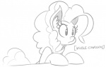 female feral hair inner_ear_fluff simple_background solo text tuft white_background reiduran friendship_is_magic hasbro my_little_pony pinkie_pie_(mlp) earth_pony equid equine horse mammal pony 2016 english_text monochrome