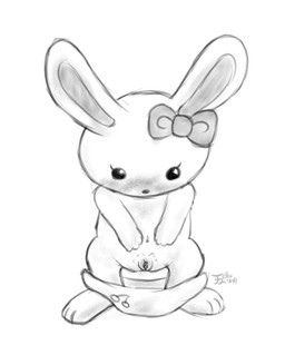 anthro blush bottomwear chibi clitoris clothed clothing diaper female feral genitals panties panties_down partially_clothed shy solo spread_legs spread_vulva spreading stretching underwear underwear_down vulva young young_anthro young_female chu lagomorph leporid mammal rabbit character_request hi_res monochrome