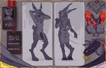 anthro anus balls black_tongue butt clothing collar footwear fur genital_piercing genitals grey_body grey_fur jewelry male paws penis penis_piercing piercing purple_eyes solo tongue underwear killioma kra-ra lagomorph leporid mammal rabbit 2023 hi_res model_sheet