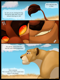 black_border border dark female feral profanity queen royalty sad text deanka disney the_lion_king felid lion mammal pantherine absurd_res comic digital_media_(artwork) english_text hi_res story