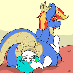 anal anus bed bedroom butt duo face_in_ass facesitting female_rimming female_rimming_male furniture holding_butt oral puffy_anus rimming rimming_male scales sex sitting sitting_on_another tongue tongue_out dracoflames_(artist) hasbro my_little_pony draco_flames_(dracoflames) bat_pony dracony equid equine horse mammal pony 1:1 absurd_res hi_res