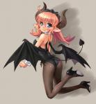 ahoge black_legwear blue_eyes butt demon demon_wings detached_collar female hair high_heels horn katahira_masashi leotard long_hair looking_at_viewer original pantyhose pink_hair pointy_ears simple_background smile solo spade_tail wings wrist_cuff
Rating: Safe
Score: 8
User: AnacondaRifle
Date: March 25, 2014