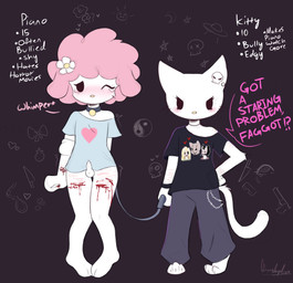 alternative_fashion anthro balls bdsm blood blush bodily_fluids bottomless bottomless_male clothed clothing duo erection fairy_kei female femboy foreskin genitals gore goth gun homophobic_slur humanoid_genitalia humanoid_penis j-fashion knife leash loli long_foreskin looking_at_viewer male male/female noose penis petplay ranged_weapon razor roleplay self-harm slur small_penis stated_age stated_young tears tools unretracted_foreskin weapon young young_anthro ccruelangel hello_kitty_(series) sanrio hello_kitty_(character) my_sweet_piano domestic_cat felid feline felis mammal absurd_res hi_res trans_(lore) trans_woman_(lore)