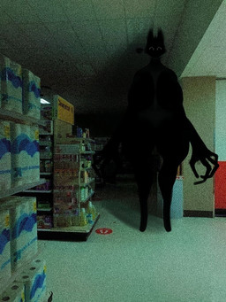 anthro big_breasts black_body breasts creepy creepy_face female huge_breasts liminal_spaces long_fingers looking_at_viewer mall solo thick_thighs 4ears_5eyes girls_foundation grl-769 monster shadow_creature 2026 3:4