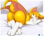 anus ass_up bed butt claws female feral furniture genitals lying paws presenting pussy raised_tail sleeping solo tail wings cloufy dust:_an_elysian_tail microsoft xbox_game_studios fidget_(elysian_tail) bat mammal nimbat 6:5 absurd_res hi_res watermark