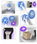2011 5:6 bent_over black_hair blue_hair bodily_fluids box comic container corner crying cutie_mark dialogue duo earth_pony ellipsis english_text equid equine eyes_closed female feral friendship_is_magic fur grey_body grey_fur hair hasbro hewhoerasesmost hi_res horn horse inside mammal multicolored_hair my_little_pony mythological_creature mythological_equine mythology octavia_(mlp) pony purple_eyes red_eyes sitting tears text two_tone_hair unicorn vinyl_scratch_(mlp) white_body white_fur young