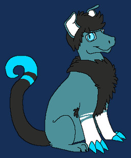 ambiguous_gender arm_tuft black_claws black_hair black_tail blue_claws blue_eyes blue_markings blue_tail_tip claws dipstick_tail elbow_tuft eyewear feral feral_with_hair floppy_ears folded_ears fur glasses gloves_(marking) hair looking_at_viewer markings pupils rectangular_glasses simple_background sitting slit_pupils smile snout solo tail tail_markings teal_body teal_fur transparent_background tuft wearing_glasses white_inner_ear sebdoggo mythology dragon mythological_creature mythological_scalie scalie 2014 aliasing alpha_channel digital_drawing_(artwork) digital_media_(artwork) flat_colors full-length_portrait low_res microsoft_paint_(artwork) portrait