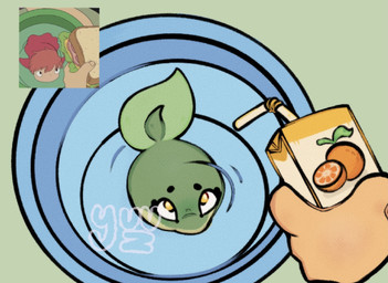 3_fingers 4_fingers aged_down ambiguous_gender ambiguous_humanoid black_eyebrows bucket container drinking_straw duo eyebrows female feral fingers floating_hands food green_body green_skin green_tail holding_food holding_juice_box holding_object holding_sandwich in_bucket in_container juice_box light looking_up male mostly_offscreen_ambiguous mostly_offscreen_character mostly_offscreen_humanoid multicolored_body multicolored_skin no_pupils partially_submerged sandwich_(food) solo_focus tail tan_hands text two_tone_body two_tone_skin water yellow_eyes sillyhog captain_laserhawk:_a_blood_dragon_remix ghibli ponyo_on_a_cliff_by_the_sea rayman_(series) ubisoft bullfrog_(captain_laserhawk) ponyo rayman sosuke_(ponyo) amphibian animal_humanoid aquatic aquatic_humanoid fish fish_humanoid human humanoid mammal raypeople_(rayman) tadpole 2025 artist_name colored crossover digital_drawing_(artwork) digital_media_(artwork) english_description hi_res lighting reference_image shaded male_(lore)