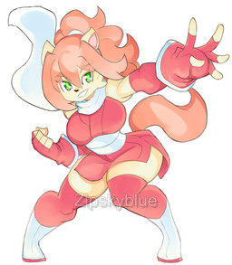 action_pose anthro clothing female fingerless_gloves footwear gloves green_eyes handwear ninja pose scarf smile solo tail warrior zipskyblue mei_(zipskyblue) felid feline mammal hi_res