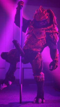 4_balls balls big_muscles big_penis blue_eyes bodily_fluids carapace digitigrade erection foreskin genital_fluids genitals humanoid_genitalia humanoid_penis inside light male multi_balls multi_genitalia muscular muscular_male not_furry nude on_one_leg partially_retracted_foreskin penis pole precum presenting presenting_penis smile solo standing stripper_pole teeth rooking bioware electronic_arts mass_effect alien krogan 2021 3d_(artwork) 9:16 colored digital_media_(artwork) full-length_portrait hi_res lighting portrait source_filmmaker_(artwork)