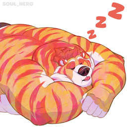 anthro biceps black_bottomwear black_clothing black_pants blep bottomwear claws clothed clothing eyes_closed finger_claws fingerless_(marking) fur hair male multicolored_body multicolored_fur muscular muscular_anthro muscular_male orange_body orange_fur overweight overweight_anthro overweight_male pants pawpads red_hair red_stripes simple_background sleeping solo sound_effects striped_body striped_fur stripes tongue tongue_out topless vowelless vowelless_sound_effect white_background white_body white_fur zzz soul_nero tora_(soul_nero) bear felid hybrid mammal pantherine tiger ursine 1:1 2025 hi_res