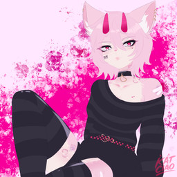 alternative_fashion ambiguous_gender anthro band-aid bandage belt blush blush_lines body_blush branding breast_blush bruised bruised_arm bruised_leg clothing collar cute_fangs emo emo_haircut fangs fashion) female female/female fur goth graffiti hair heart_(marking) heart_eyes heart_symbol hicky horn leg_scar legwear lipgloss lipstick makeup markings masochism multicolored_body n1c0 pink_body pink_fur pink_hair red_eyes scar scars_all_over scars_on_chest shoulder_blush smile smiling_at_viewer smirk smirking_at_viewer solo stockings teeth thigh_highs thigh_scar wounded y2k_(fashion) katciao mythology ambiguous_species canid canine domestic_cat dragon felid feline felis fox humanoid mammal monster mythological_creature mythological_scalie scalie 1:1 absurd_res hi_res