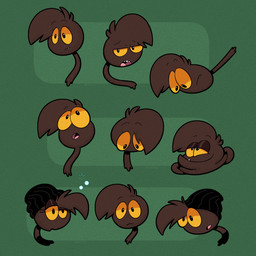 beanie brown_body brown_fur clothing expressions eyelashes fur hat headgear headwear living_tail orange_sclera sharp_teeth solo tail tail_head tail_mouth teeth tongue unusual_anatomy unusual_tail trevor-fox nintendo pokemon trevor-fox_(character) generation_2_pokemon girafarig pokemon_(species) 1:1 hi_res nonbinary_(lore)