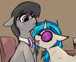 bow_tie duo eyewear female female/female goggles horn pink_bow_tie purple_eyes candel friendship_is_magic hasbro my_little_pony mythology octavia_(mlp) vinyl_scratch_(mlp) equid equine horse mammal mythological_creature mythological_equine pony unicorn 2024